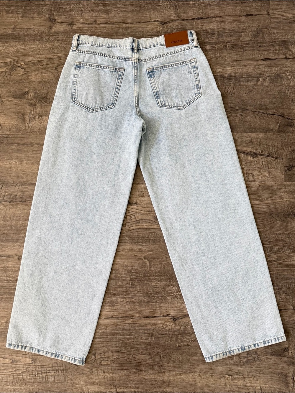 Hidden Womens Alyx Low Slung Baggy Jeans Size 26 Light Wash Wide Leg 90s Y2K - Picture 5 of 14
